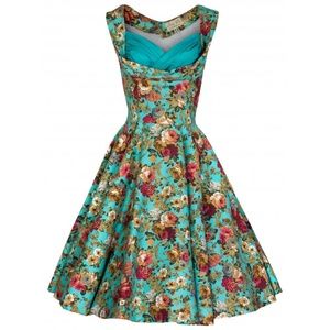 Floral Torquoise Ophelia Dress